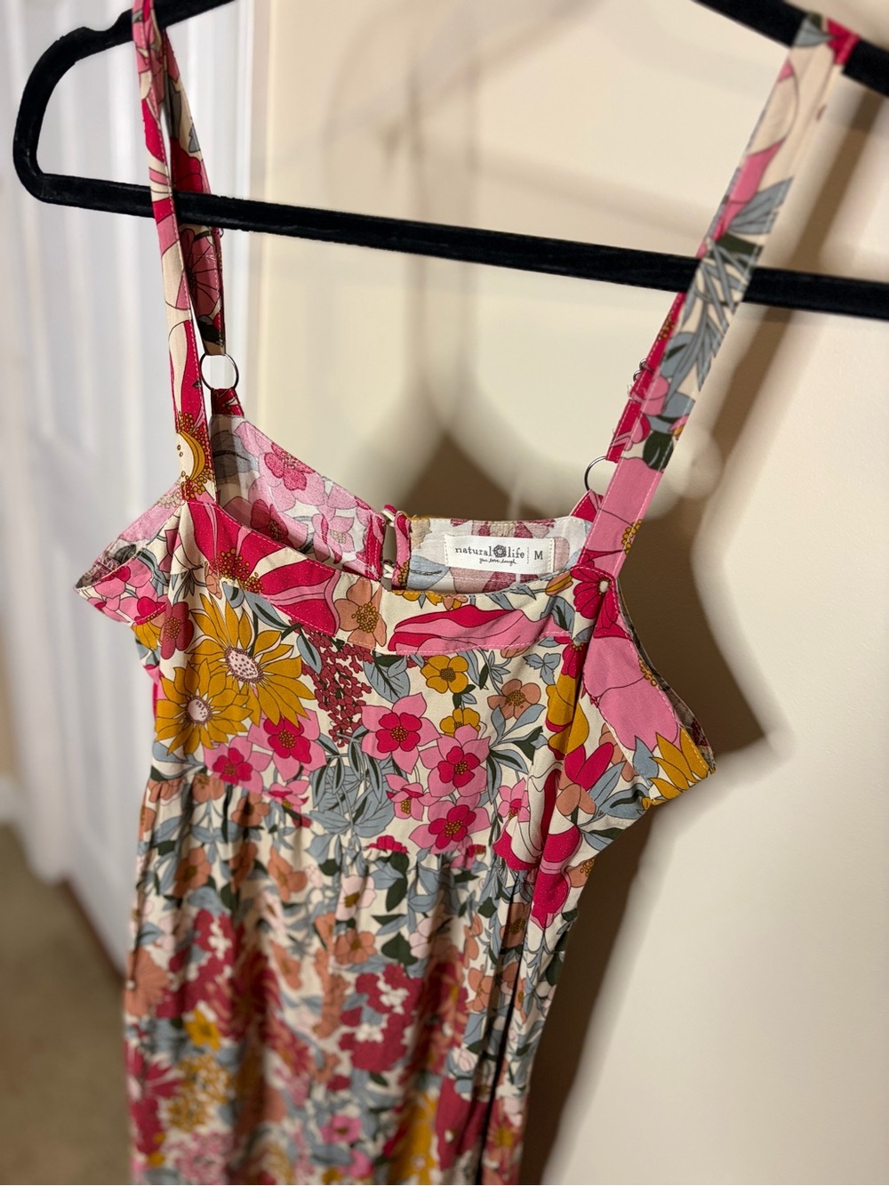 NATURAL LIFE Maxi Dress in Pink, Mustard & Green #1272 - Picture 3 of 10